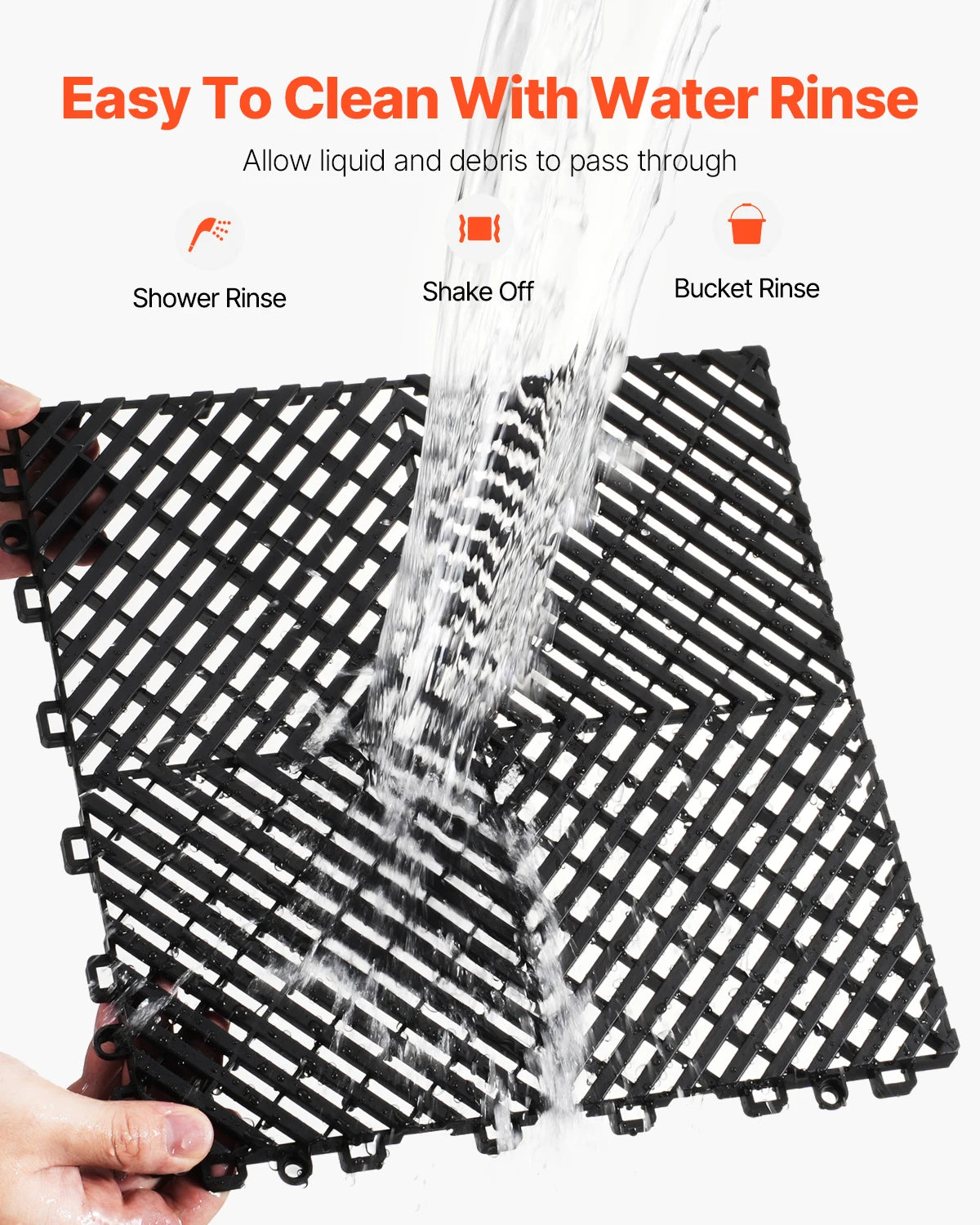 Interlocking Drainage Floor Tiles with Anti-Slip Surface