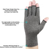 A close-up view of a gray fingerless compression glove designed for daily use.