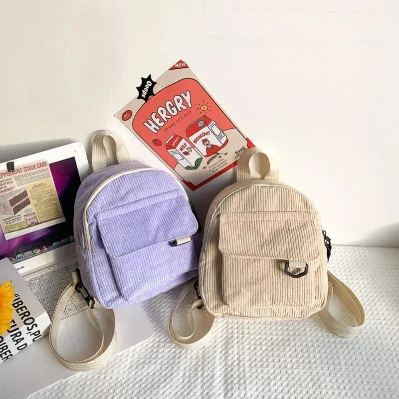 Mini Corduroy Backpack