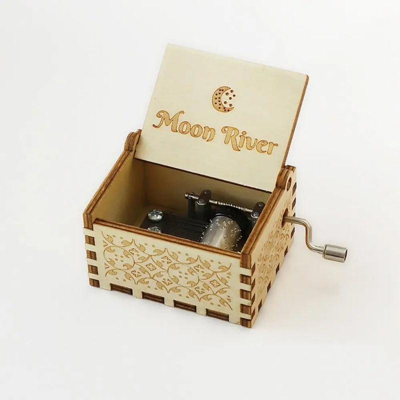 Hand-Cranked Wooden Music Box