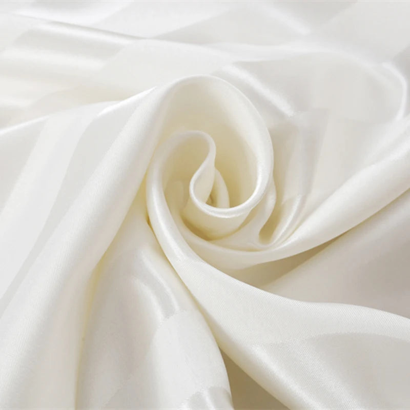 Luxurious Satin Stripe Pillowcase with Envelope Closure