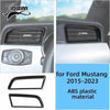 Carbon fiber grain decorative trim kit for Ford Mustang 2015-2023 featuring interior trim and ABS plastic material