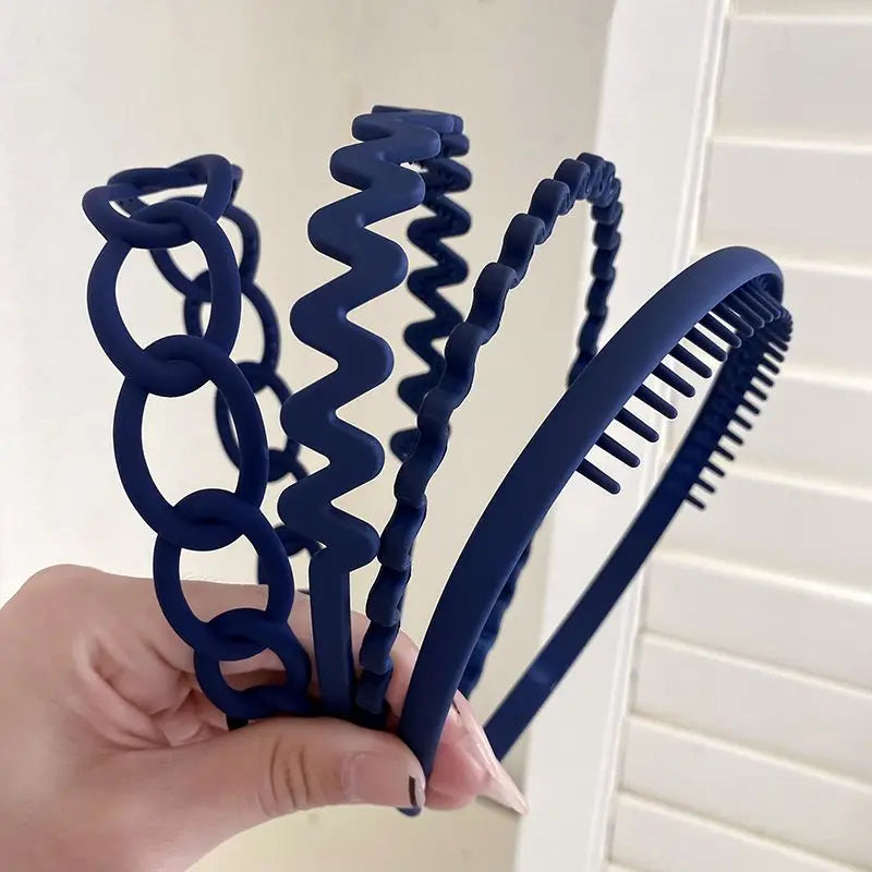 Non-Slip Resin Hair Bands - Set of 5