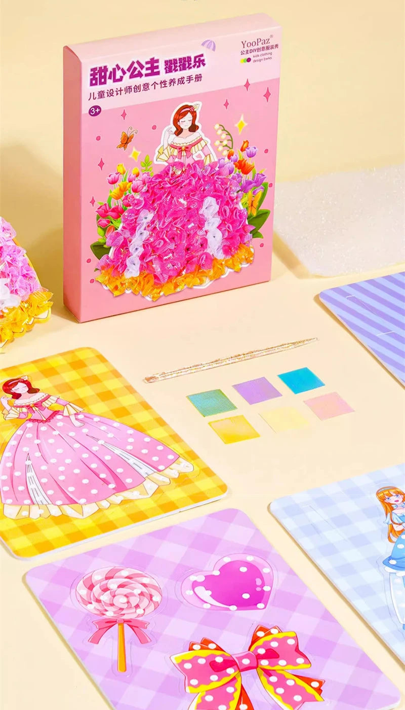 Rainbow Paper Puncture Painting Craft Kit for Kids