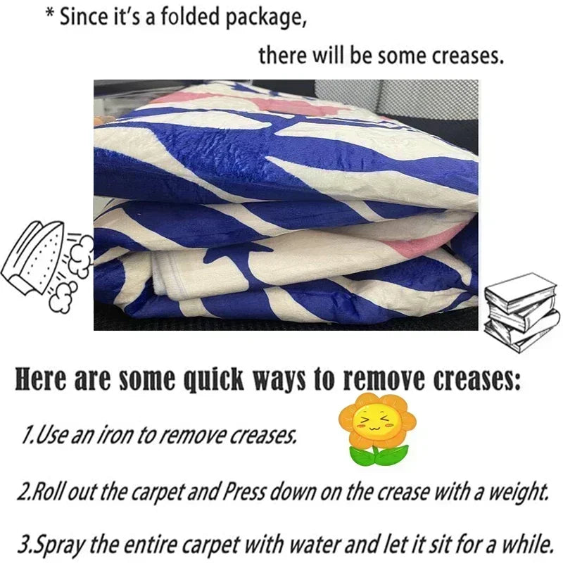 Modern Checkered Pattern Soft Floor Mat – Non-Slip & Washable