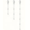 Gold-plated necklace extender chain with a lobster clasp shown vertically.
