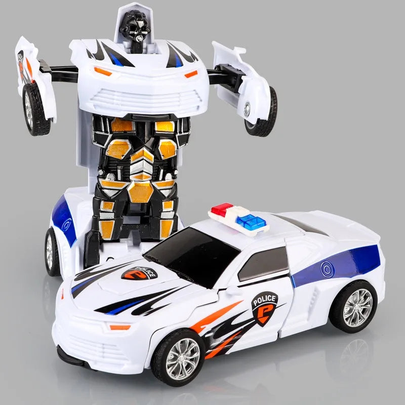One-Key Transforming Robot Car Toy
