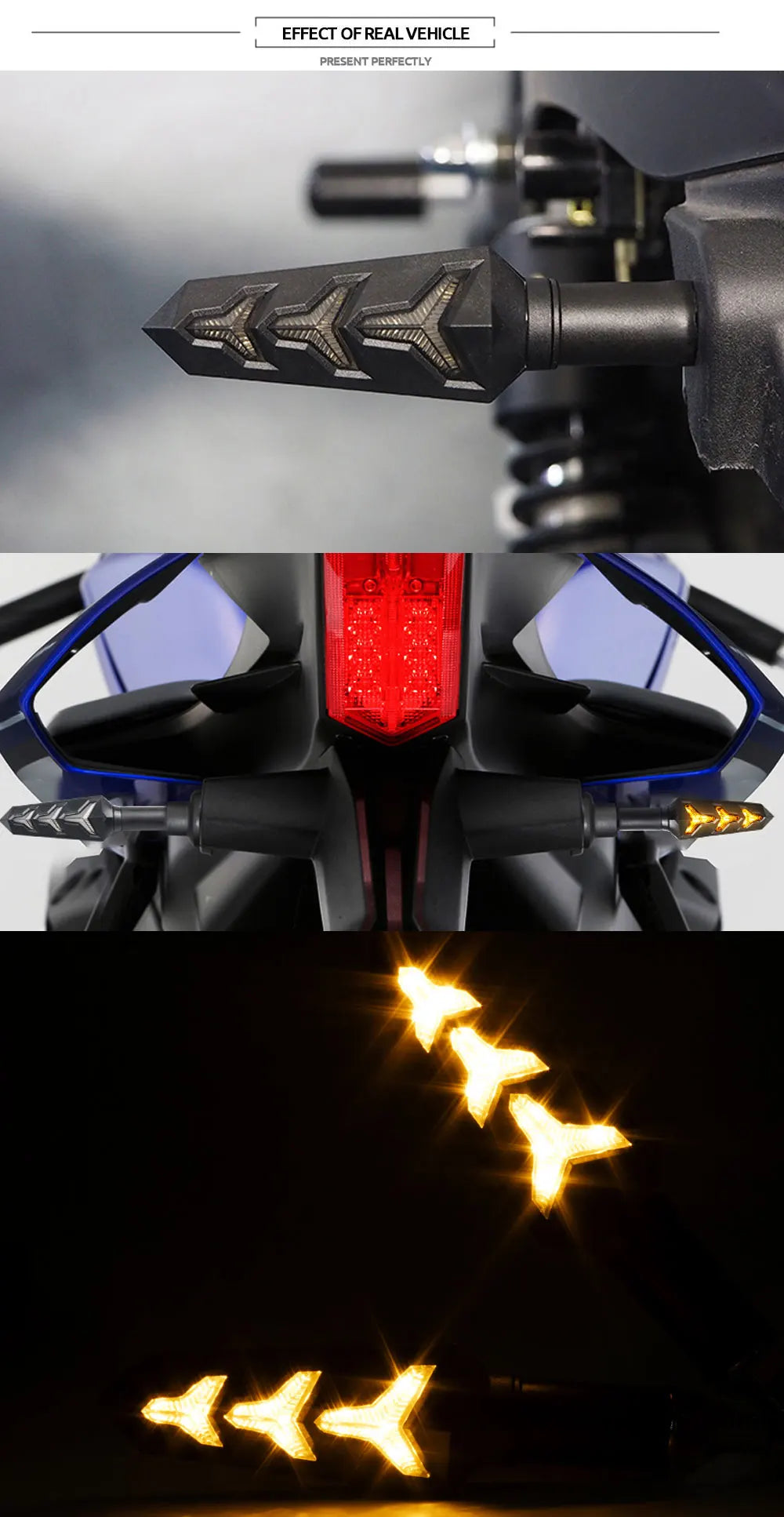 Sequential LED Motorcycle Turn Signal Lights