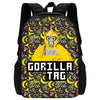 Cartoon Gorilla Kids School Backpack Set with Lunch Bag and Pencil Case