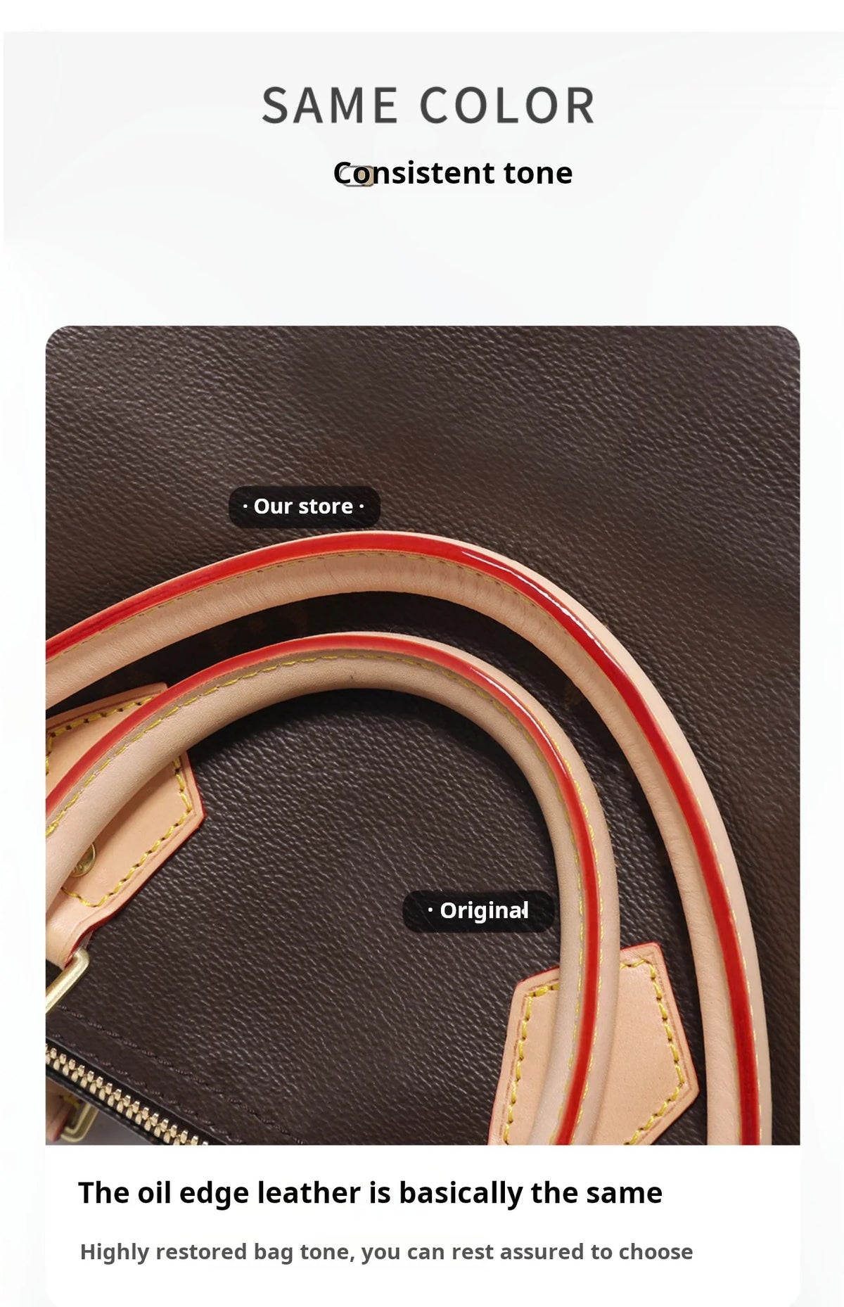 Genuine Leather Bag Strap for Classic Handbags