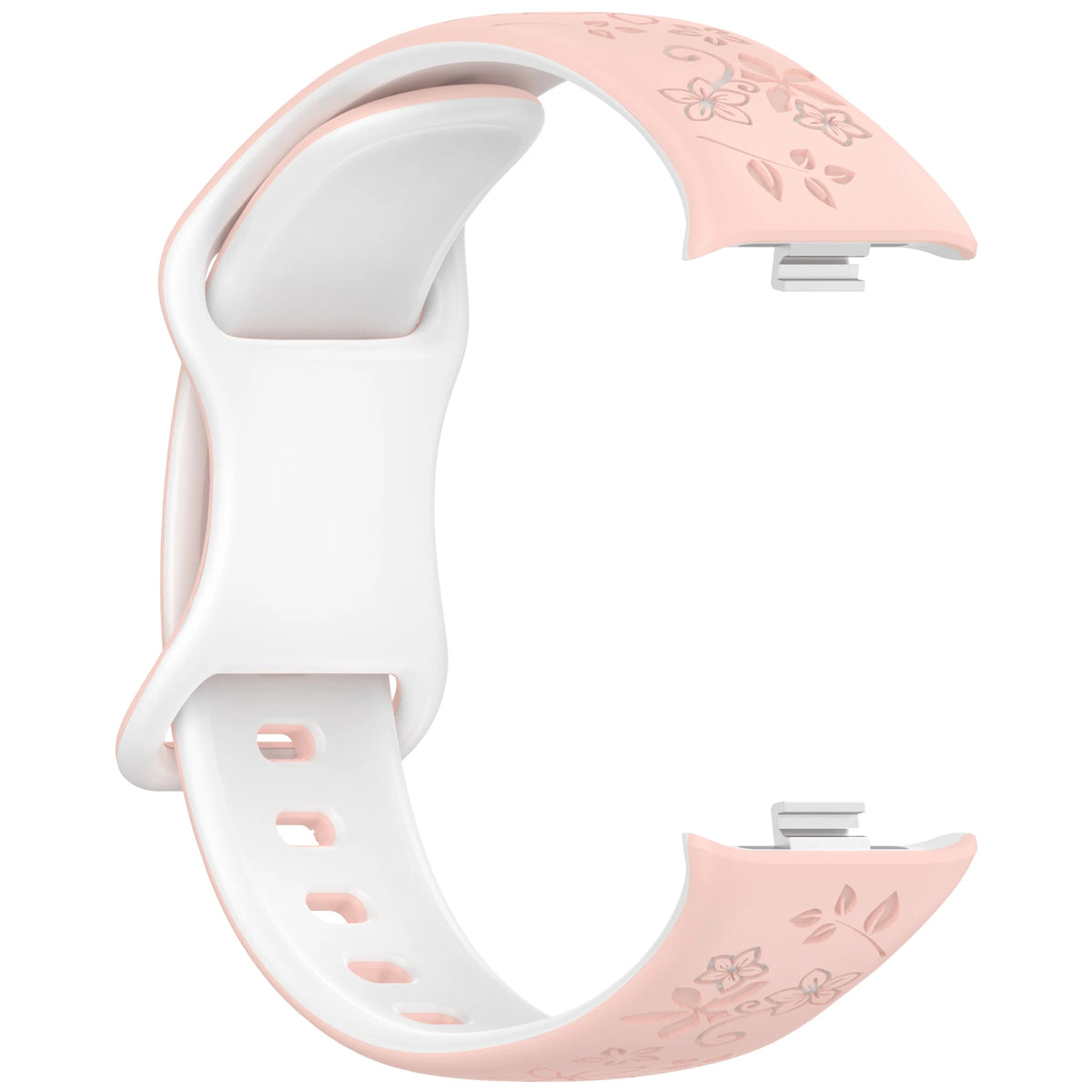 Two-Tone Floral Silicone Watch Strap for Redmi Smartwatches
