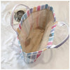 Striped PVC Waterproof Tote Bag for Everyday Use