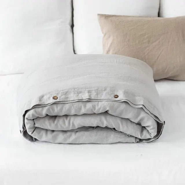 100% French Linen Duvet Cover - Natural, Breathable & Soft