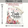 Floral Print Canvas Tote Bag