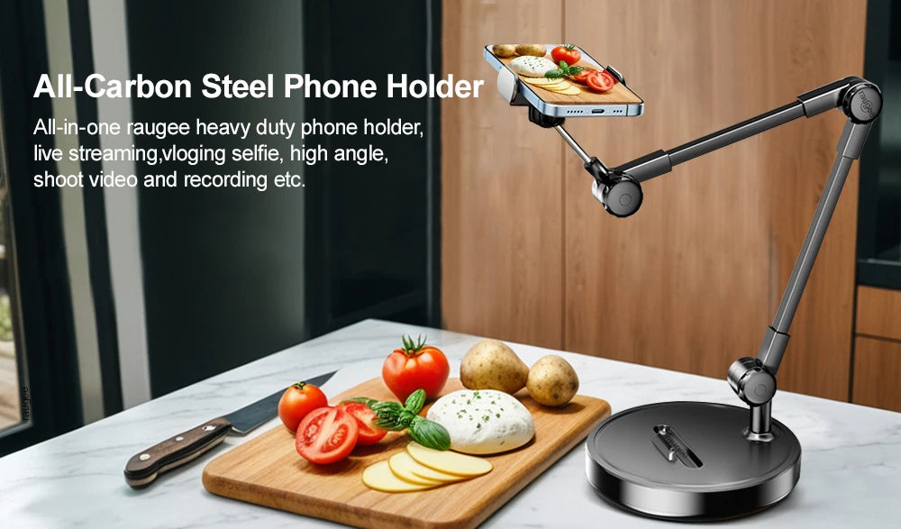 Folding Adjustable Phone Stand with Flexible Arm