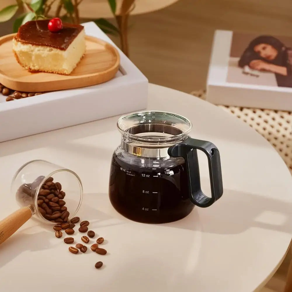 16oz Borosilicate Glass Coffee Mug with Lid
