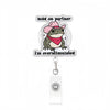Cute Cat Acrylic ID Badge Reel with Retractable Clip