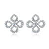 Round Cut Moissanite Stud Earrings in Sterling Silver