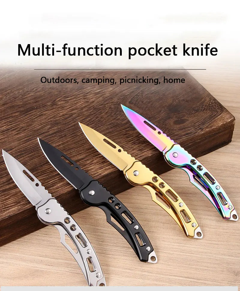 Compact Stainless Steel Folding Knife for Outdoor Adventures