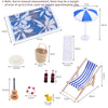Miniature Beach Scene & Prank Cola Can Set