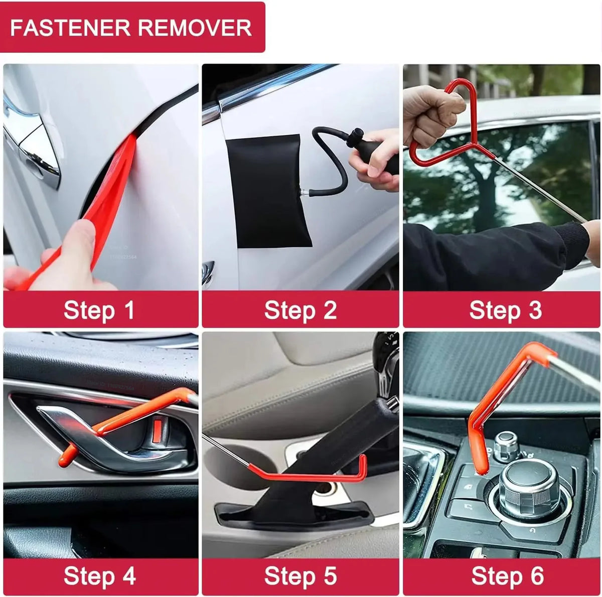 Multi-Purpose Car Trim Removal Tool Kit with Air Wedge Pump