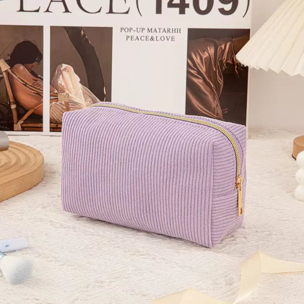 Large Capacity Corduroy Cosmetic Storage Bag