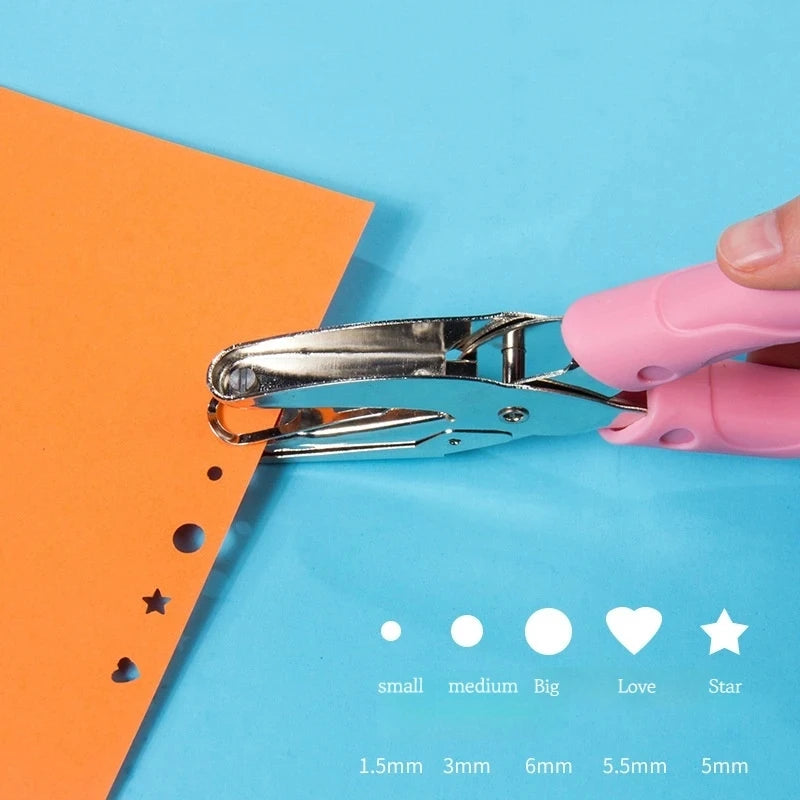 Metal Single-Hole Punch for Scrapbooking and Crafts