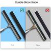 Shower Squeegee with Hanging Silicone Holder for Glass Doors & Mirrors