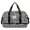 Animal Print Travel Duffle Bag with Shoe Compartment