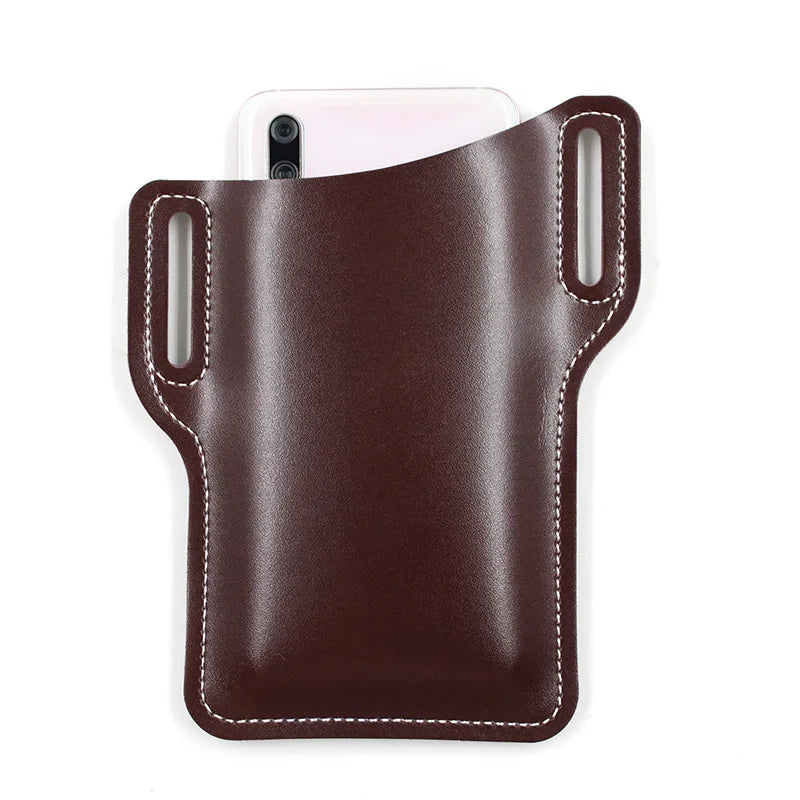 PU Leather Belt Clip Phone Holster for Travel and Outdoor Use