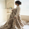3D Bubble Faux Fur Throw Blanket