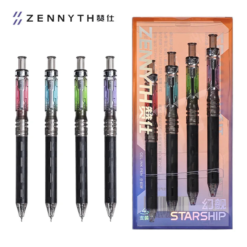 Zennyth Phantom Night Series Gel Pen – Smooth 0.5mm Quick-Dry Ink with Anti-Slip Grip