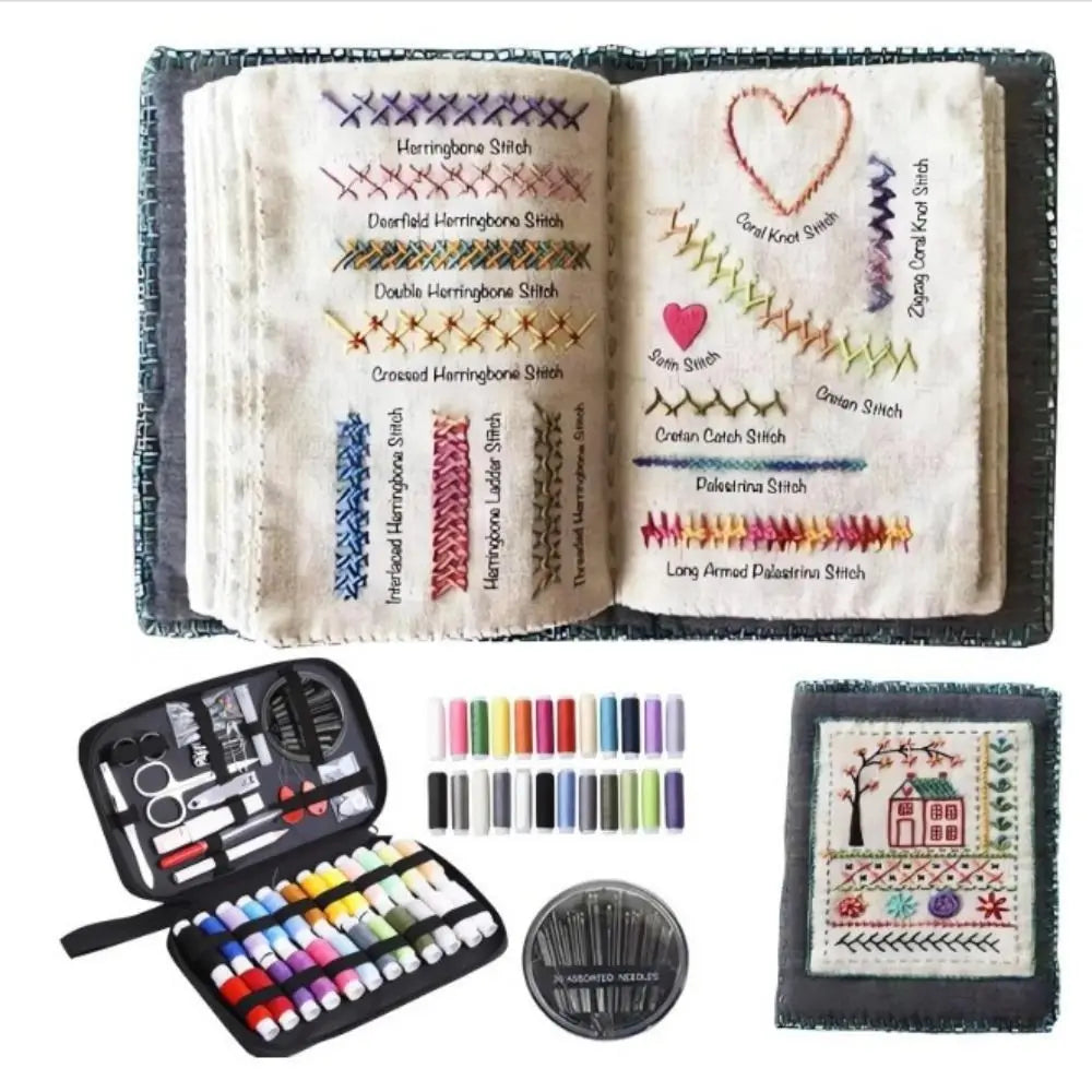 Complete Embroidery Stitch Book Kit with 106 Patterns