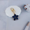 Colorful Flower Resin Keychain with Zinc Alloy Clip