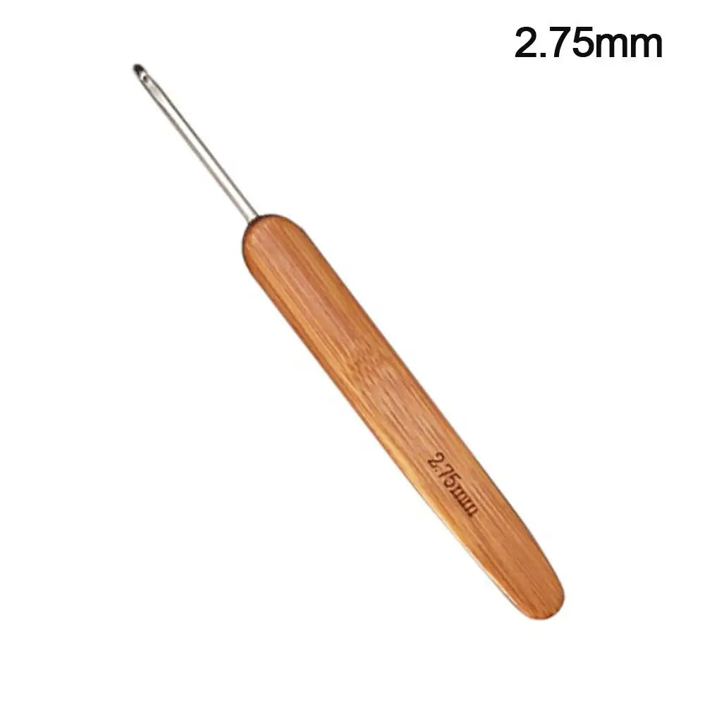 Bamboo Handle Crochet Hook Set with Ergonomic Grip