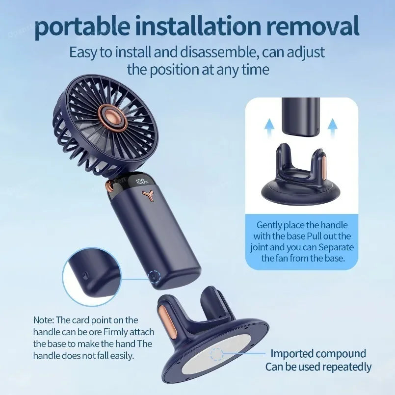 Foldable Rechargeable Handheld Cooling Fan