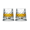 360° Rotating Whiskey Glasses (Set of 2) with Crystal Clear Glass
