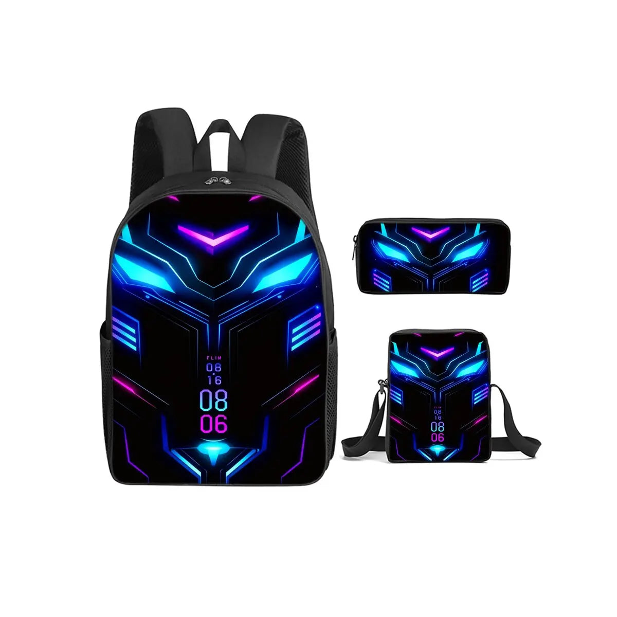 Mechanical Robot 3-Piece School Backpack Set