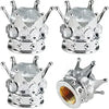 Crystal Crown Tire Valve Caps - Set of 4
