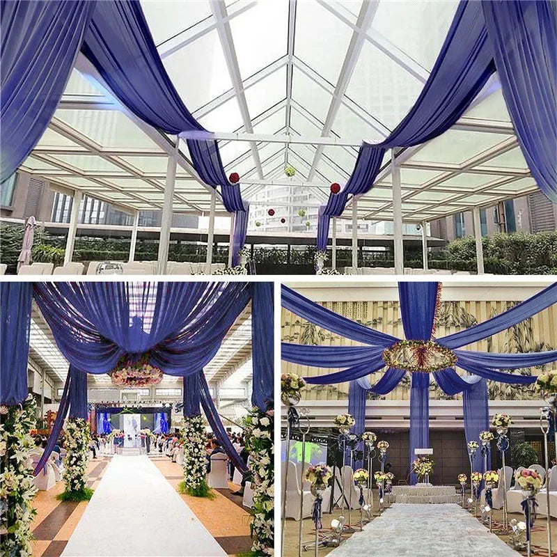 Sheer Chiffon Ceiling Drapes for Weddings & Events