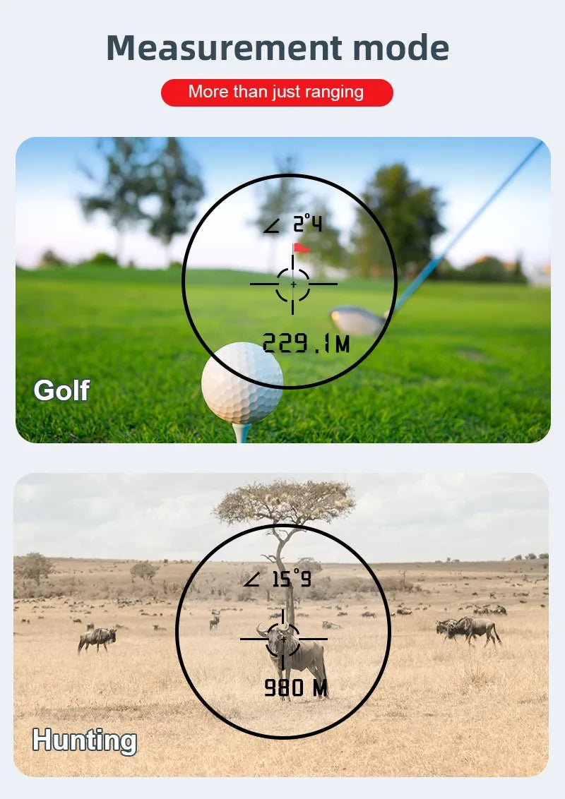 Precision Golf Laser Rangefinder with Slope Compensation