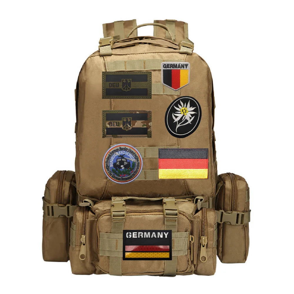 Luminous Reflective German Eagle Patch with Hook-and-Loop Backing