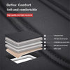 Cross-section view of a PU leather car seat cover showing layered components including fabric, sponge, and suede.