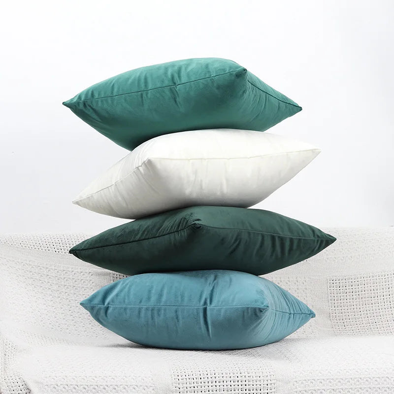 Velvet Throw Pillow Cover for Sofa and Bed Decor