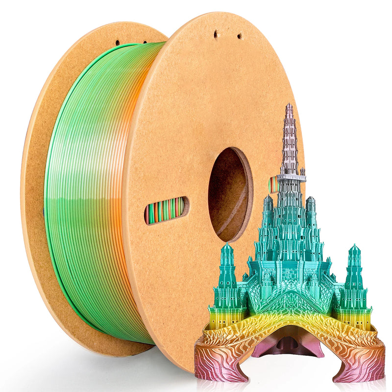 Silk Rainbow PLA Filament - Color Gradient