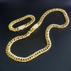 Gold-Plated Cuban Chain Jewelry Set