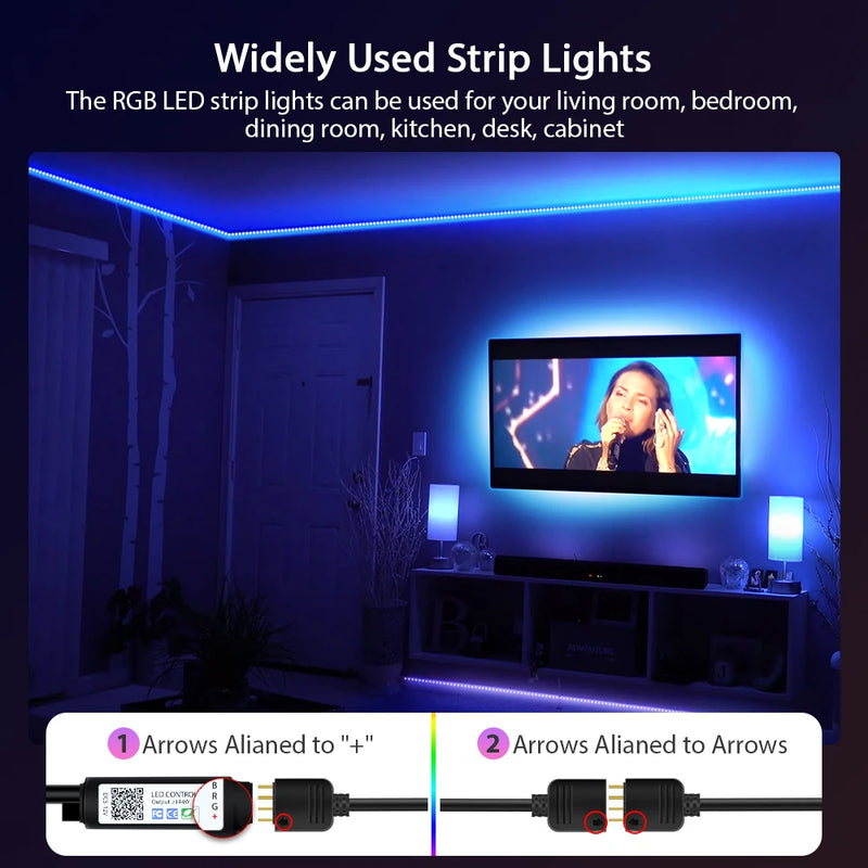 USB-Powered RGB LED Strip Lights