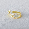 Sterling Silver Cross Ear Cuff with Zircon