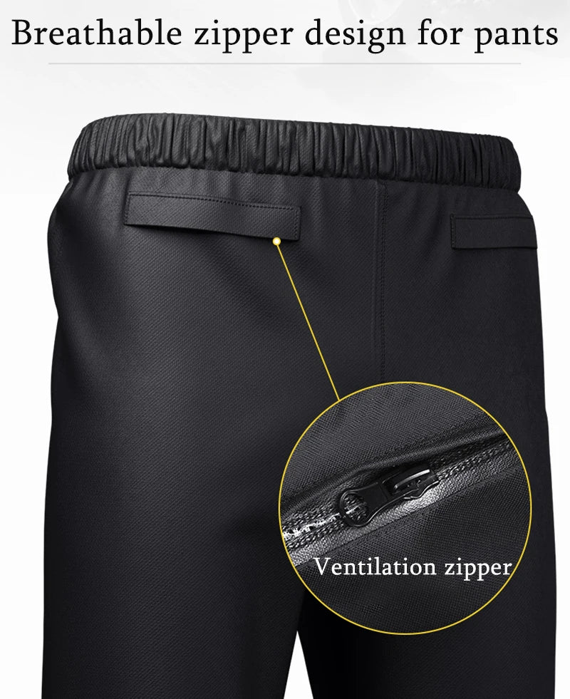 Men's Waterproof Motorcycle Rain Suit with Breathable Fabric