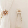 Wooden Flower Wall Hook with Adhesive Backing